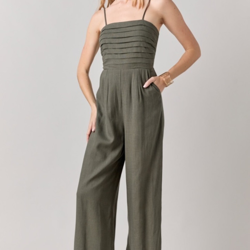 Francesca's Olive Green Women's Jumpsuit